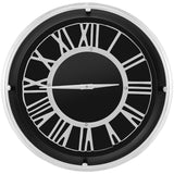 Reloj de pared silencioso de 13,5/17,5 pulgadas con marco plateado