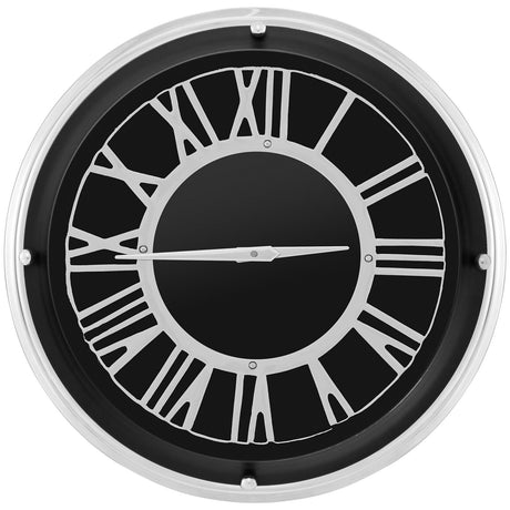 Reloj de pared silencioso de 13,5/17,5 pulgadas con marco plateado