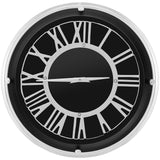 Reloj de pared silencioso de 13,5/17,5 pulgadas con marco plateado