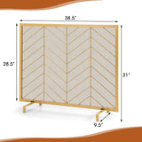 Pantalla para chimenea de un solo panel de 38 x 31 pulgadas
