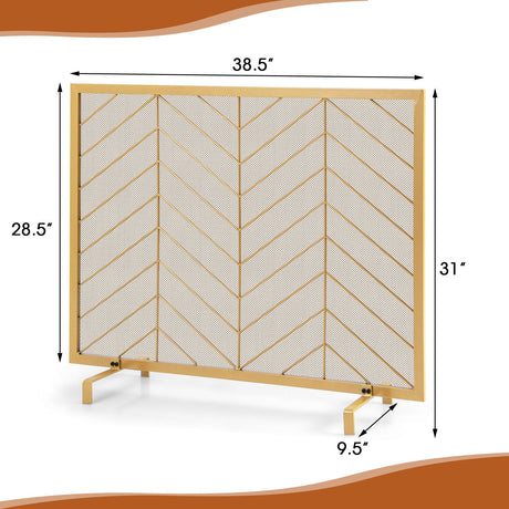 Pantalla para chimenea de un solo panel de 38 x 31 pulgadas