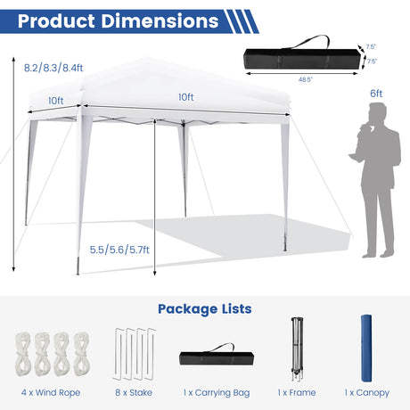 Toldo Plegable de 3 x 3 Metros para Playa y Camping