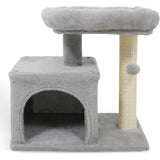 Árbol para Gatos Pequeño con Gran Poste Rascador Acolchado de Peluche para Gatos de Interior