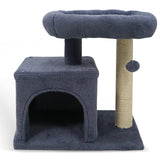 Árbol para Gatos Pequeño con Gran Poste Rascador Acolchado de Peluche para Gatos de Interior