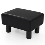 Small PU Leather Rectangular Seat Ottoman Footstool