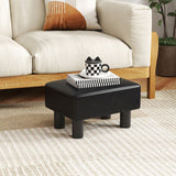 Small PU Leather Rectangular Seat Ottoman Footstool