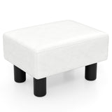 Small PU Leather Rectangular Seat Ottoman Footstool