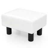 Small PU Leather Rectangular Seat Ottoman Footstool