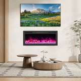 Smart WiFi Electric Fireplace Wall Mounted & Recessed 750W/1500W Heater