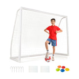 Portería de fútbol de 2,4 m x 1,8 m con estacas para el suelo y conos de fútbol