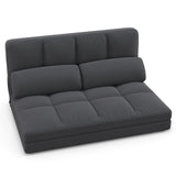 Floor Sofa Bed with 6 Positions Adjustable Backrest Skin-friendly Velvet Cover