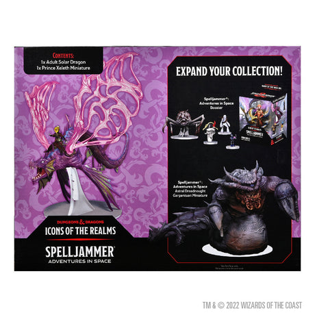 D&D: Icons of the Realms -  Spelljammer Adventures in Space - Adult Solar Dragon & Prince Xeleth