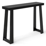Solid Rubber Wood Console Table 43inch Narrow Entryway Table with Thick Tabletop and Stable Base