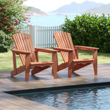 Sillón Adirondack de Madera Maciza con Respaldo Alto y Apoyabrazos Anchos