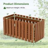 Cama de jardín elevada de madera maciza para flores y verduras