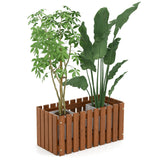 Cama de jardín elevada de madera maciza para flores y verduras
