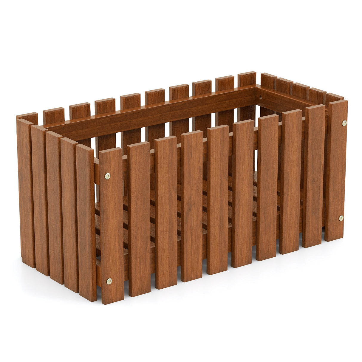 Cama de jardín elevada de madera maciza para flores y verduras