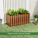 Cama de jardín elevada de madera maciza para flores y verduras