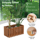 Cama de jardín elevada de madera maciza para flores y verduras