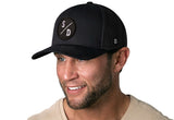 South Dakota Trucker Hat  |  Black SD X Snapback