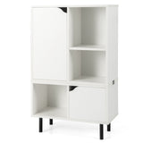 Estantería apilable con estante y cubos ajustables - Blanco