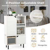Estantería apilable con estante y cubos ajustables - Blanco