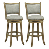 Juego de 2 taburetes giratorios con respaldo y asiento acolchados
