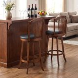 Taburetes de bar giratorios con respaldo y estructura de madera para isla de cocina