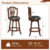 Taburetes de bar giratorios con respaldo y estructura de madera para isla de cocina