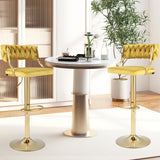 Swivel Barstool with Woven Back Set of 2 for Kitchen Island Cafe