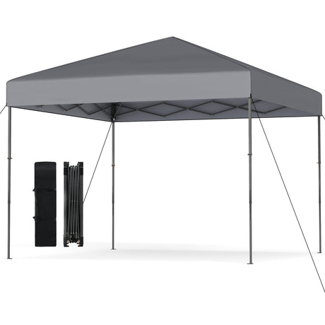 Carpa Cenador Plegable de 10 X 10 Pies con Bolsa de Transporte Portátil y 8 Estacas