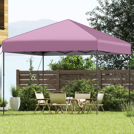 Carpa Cenador Plegable de 10 X 10 Pies con Bolsa de Transporte Portátil y 8 Estacas
