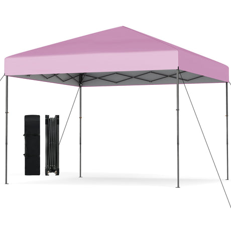 Carpa Cenador Plegable de 10 X 10 Pies con Bolsa de Transporte Portátil y 8 Estacas