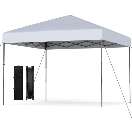 Carpa Cenador Plegable de 10 X 10 Pies con Bolsa de Transporte Portátil y 8 Estacas