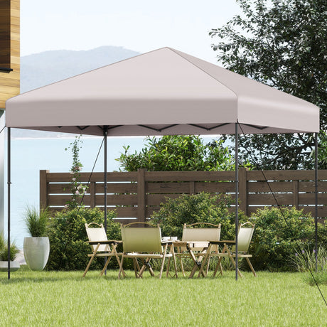 Carpa Cenador Plegable de 10 X 10 Pies con Bolsa de Transporte Portátil y 8 Estacas