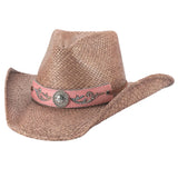 Sombrero de vaquera de paja Bullhide Tennessee River