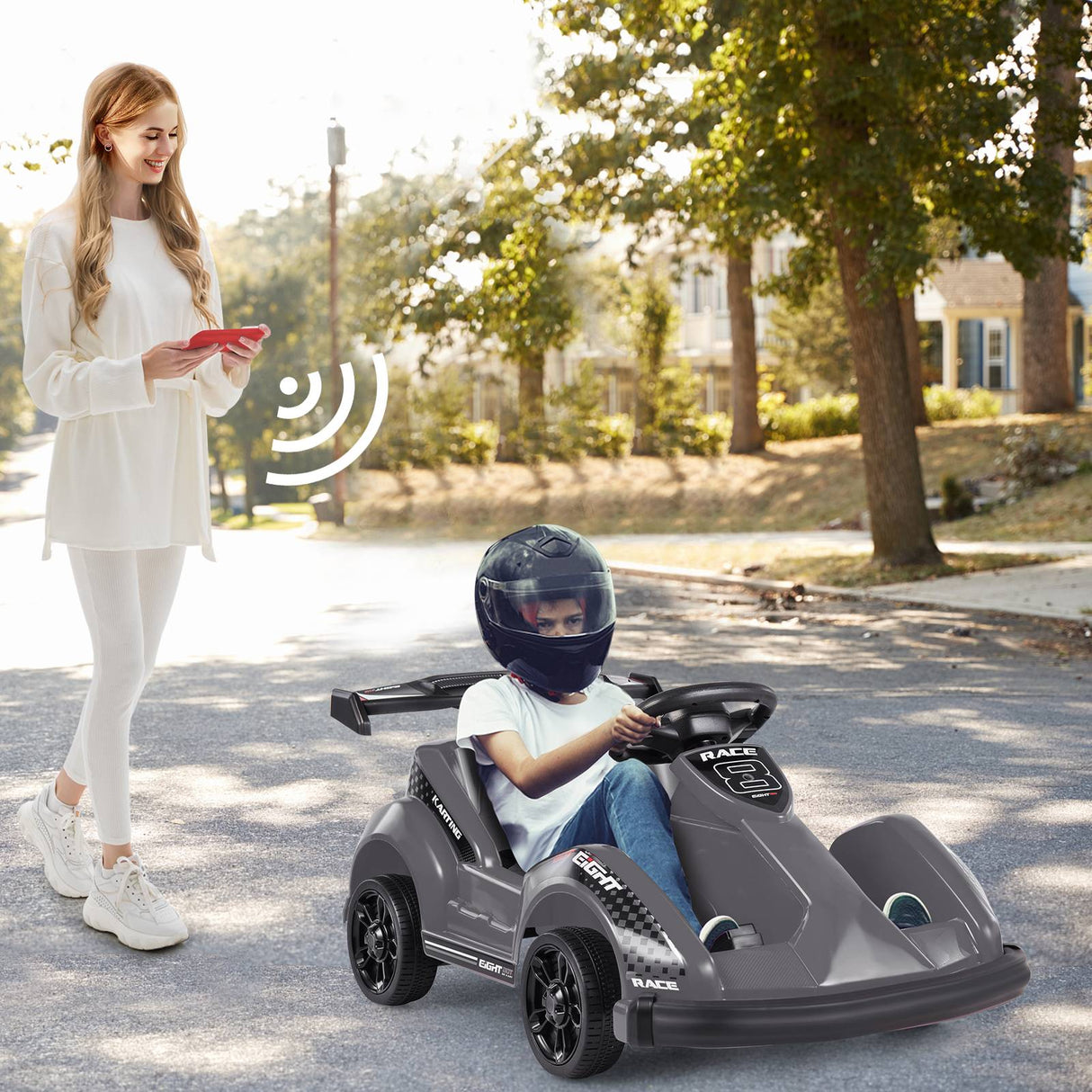 Coche Eléctrico de 6V para Niños con Control Remoto y Cinturón de Seguridad