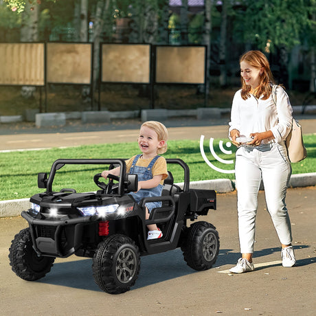 Camión Volquete para Niños de 12V y 2 Asientos con Caja Basculante y Pala