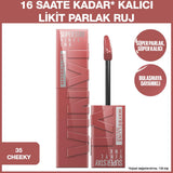 Maybelline New York Super Stay Vinyl Ink Liquid Lipstick - Long-Lasting Cheeky Shade Lip Color