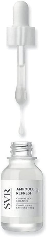 SVR Ampoule Refresh: Anti-Wrinkle Eye Cream - Reduce Fine Lines, Moisturize & Refresh Sensitive Skin - Caffeine + Metal Applicator