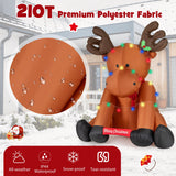 Reno Inflable de Navidad de 8.5 Pies de Alto con 24 Luces LED de Cadena