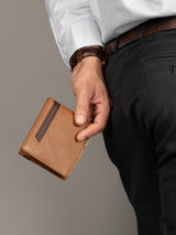 Stripe Brown Men's Wallet