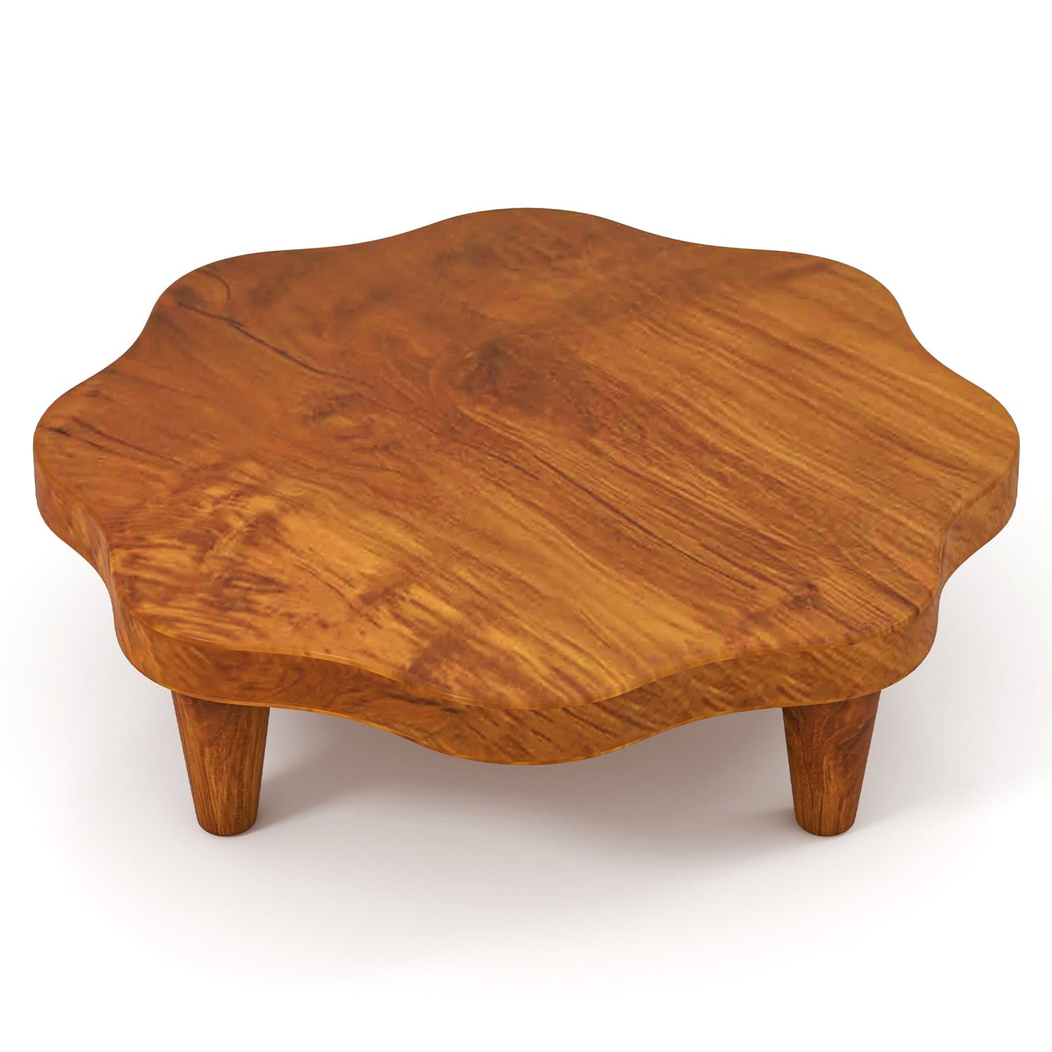 Soporte de pedestal de madera de teca de 16" para aromas y aperitivos
