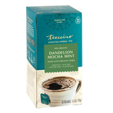 Té de hierbas tostado de diente de león con mocha y menta