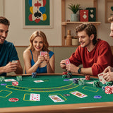 Juego de fichas de póquer Texas Hold'em Fichas de póquer de casino con 400 fichas - Negro