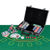 Juego de fichas de póquer Texas Hold'em Fichas de póquer de casino con 400 fichas - Negro