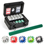 Juego de fichas de póquer Texas Hold'em con 300 fichas - Negro