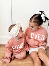 Sudadera con cuello redondo Loved - Rojo o Rosa