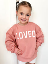 Sudadera con cuello redondo Loved - Rojo o Rosa
