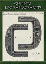Flames of War: Log Emplacements - Gun Pit Markers